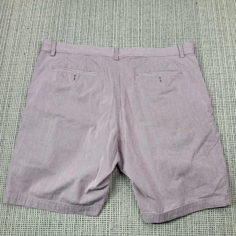 Banana Republic Aiden Short Shorts Mens 36 Red Striped Chino 9‎ Inseam Casual